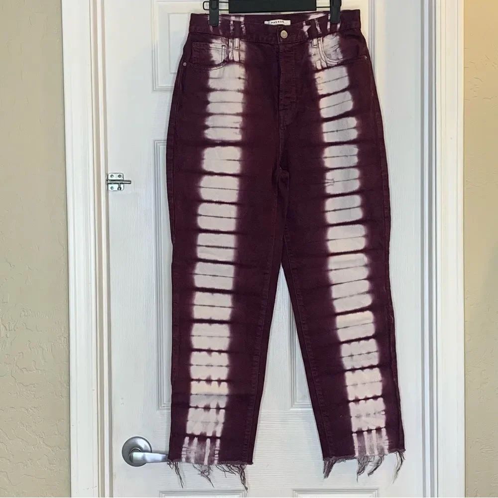 PacSun Tie-Dye High Rise Straight Button Fly Jeans Size 28